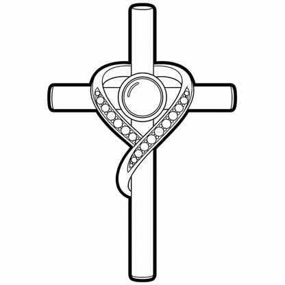 Personalizowany naszyjnik z krzyżem | ZnakiWiary™